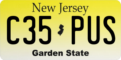 NJ license plate C35PUS