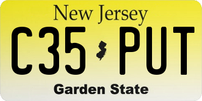 NJ license plate C35PUT