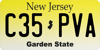 NJ license plate C35PVA