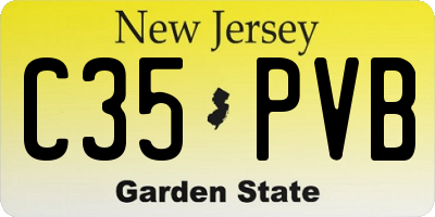 NJ license plate C35PVB