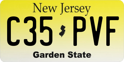 NJ license plate C35PVF