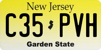 NJ license plate C35PVH