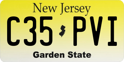 NJ license plate C35PVI