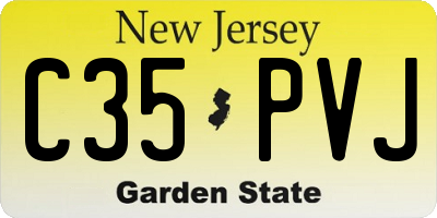 NJ license plate C35PVJ