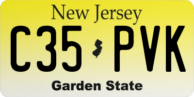 NJ license plate C35PVK