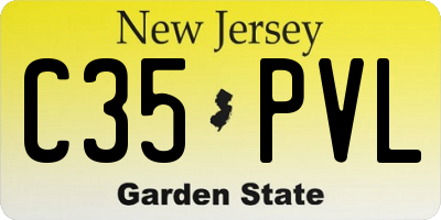 NJ license plate C35PVL