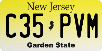 NJ license plate C35PVM