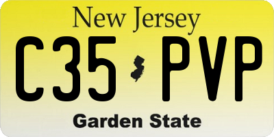 NJ license plate C35PVP