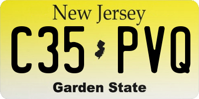 NJ license plate C35PVQ