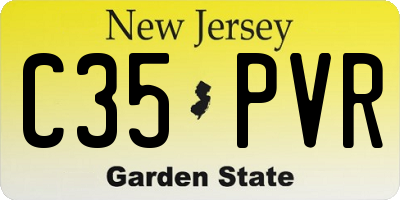 NJ license plate C35PVR
