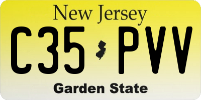 NJ license plate C35PVV