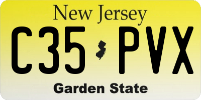 NJ license plate C35PVX