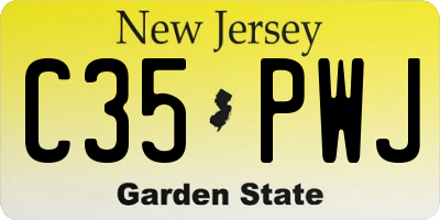 NJ license plate C35PWJ