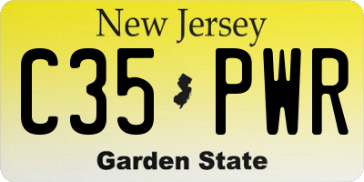 NJ license plate C35PWR