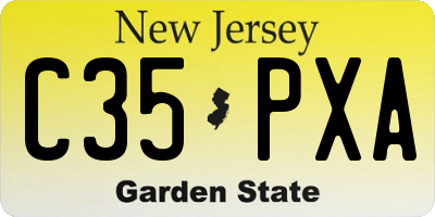 NJ license plate C35PXA