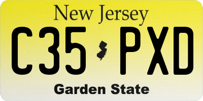 NJ license plate C35PXD