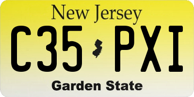 NJ license plate C35PXI