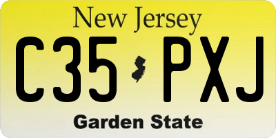 NJ license plate C35PXJ
