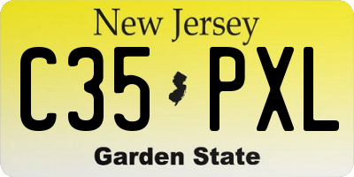 NJ license plate C35PXL