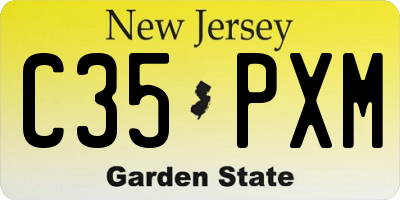 NJ license plate C35PXM