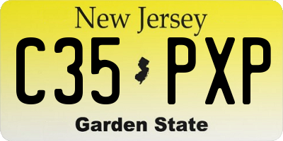 NJ license plate C35PXP