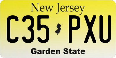 NJ license plate C35PXU