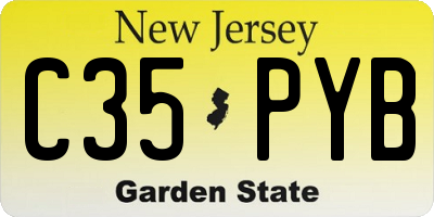 NJ license plate C35PYB