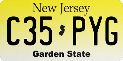 NJ license plate C35PYG