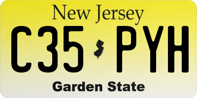 NJ license plate C35PYH