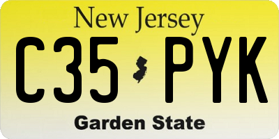 NJ license plate C35PYK