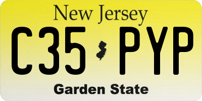 NJ license plate C35PYP