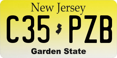 NJ license plate C35PZB