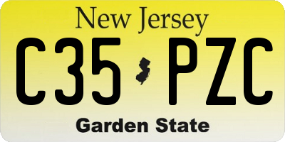 NJ license plate C35PZC