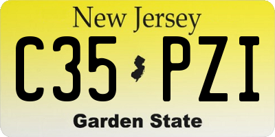 NJ license plate C35PZI