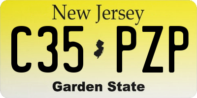 NJ license plate C35PZP