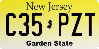 NJ license plate C35PZT