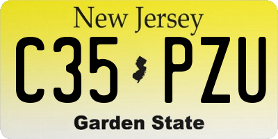 NJ license plate C35PZU