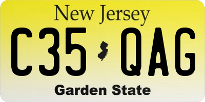 NJ license plate C35QAG