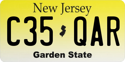 NJ license plate C35QAR