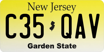 NJ license plate C35QAV