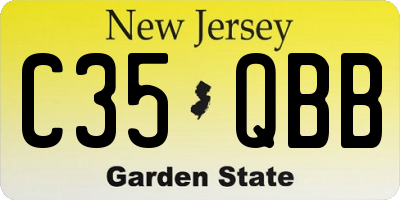 NJ license plate C35QBB