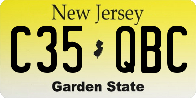 NJ license plate C35QBC