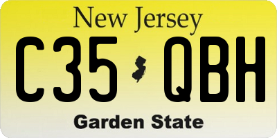 NJ license plate C35QBH