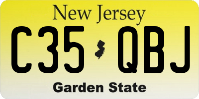 NJ license plate C35QBJ