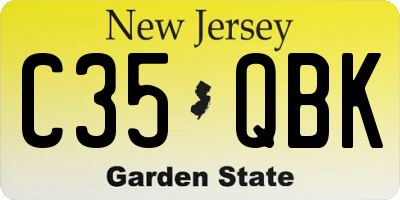 NJ license plate C35QBK
