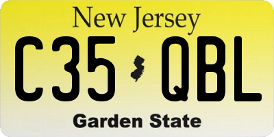 NJ license plate C35QBL