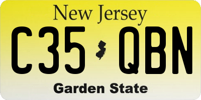 NJ license plate C35QBN