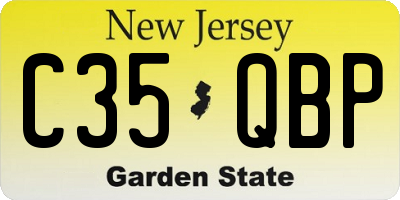 NJ license plate C35QBP