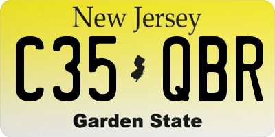 NJ license plate C35QBR