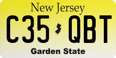NJ license plate C35QBT